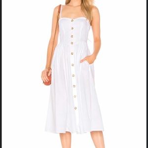 White long dress with buttons